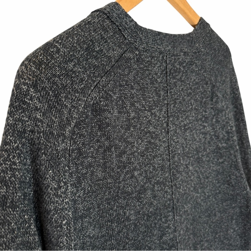 Brochu Walker Blue Cotton Linen Cardigan Sweater Sz M Relaxed Minimalist - Picture 8 of 13